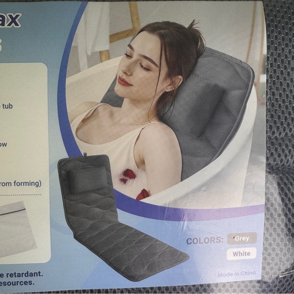 TranquilRelax Other - TranquilRelax Full Body Bath Pillow | Luxury Spa Mat - Grey